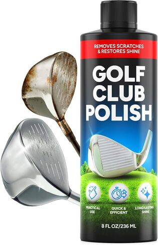 Golf Club Polish - Golf Groove Cleaner, Rust Remover for Metal, Zinc, Aluminum, and Steel, Easy to Use Golf Club Cleaner, Instant Rust, Buildup, Scuff and Stain Remover - Clean, Polish & Restore - 8oz in Kuwait