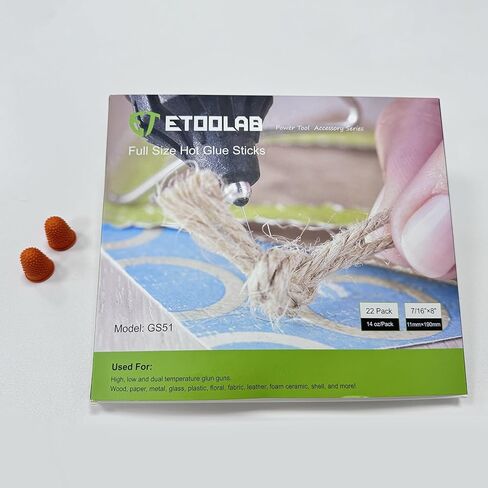 أعواد مسدس الغراء الساخن - 22 قطعة من أعواد الغراء الساخن بالحجم الكامل و2 × سرير للأصابع، أعواد غراء متعددة الأغراض للحرف اليدوية وسجل القصاصات والمزيد، الطول: 7.48 بوصة القطر: 0.44 بوصة in Kuwait