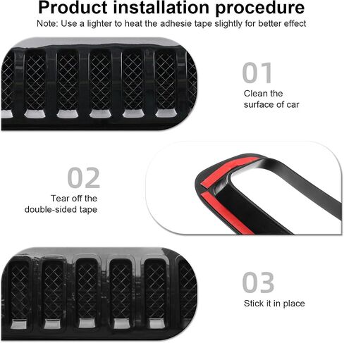 CheroCar for Patriot Mesh Grille Grill Insert & Headlight Turn Light Cover Trim Exterior Accessories for Jeep Patriot 2011-2016 in Saudi Arabia