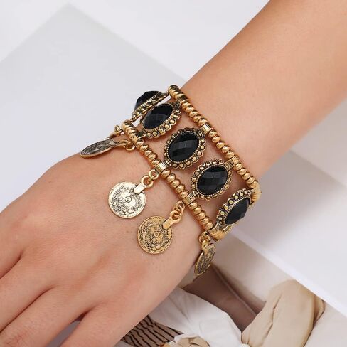 Adjustable Charming Bohemian Coins Bracelet Tassel Barefoot Sandals Chain Jewelry Belly Dance Anklet in Saudi Arabia
