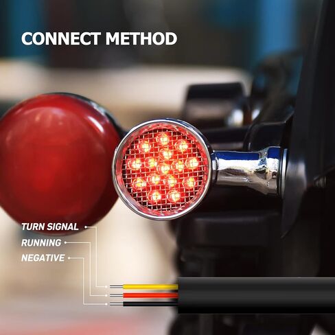 Turn Signal Lights for Motorcycle 12V - Amber 15 Bullet Front & Rear LED Light Compatible with Harley Kawasaki Suzuki Yamaha Motorcycle Street Standard Custom Bike Cruiser Bobber Chopper in Saudi Arabia