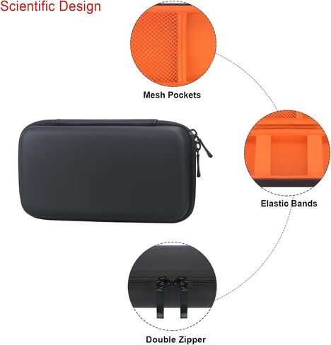 Carrying Case for Klein Tools ET140 Pinless Moisture Meter, Klein ET140 Travel Storage Bag Organize Holder, Extra Mesh Pocket Fits Battery Cable, Black+ Inside Orange in Saudi Arabia