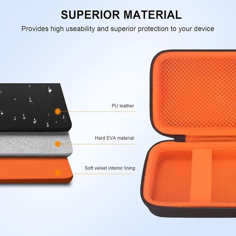 Carrying Case for Klein Tools ET140 Pinless Moisture Meter, Klein ET140 Travel Storage Bag Organize Holder, Extra Mesh Pocket Fits Battery Cable, Black+ Inside Orange in Saudi Arabia