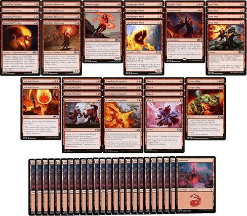 Magic The Gathering Red Burn Introductory Deck - Starter Deck - Mono Red- Modern Legal - Custom Built - MTG - 60 Card! in Saudi Arabia