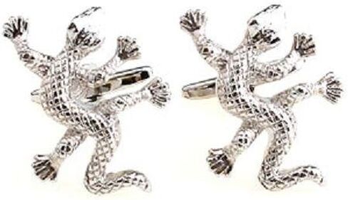 Lizard Gecko Pair Cufflinks in a Presentation Gift Box & Polishing Cloth in Saudi Arabia