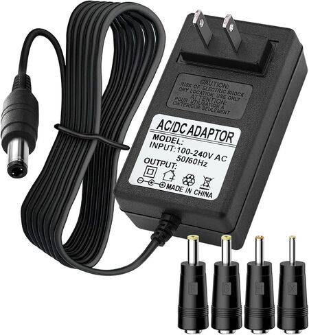 24V or 25.2V AC/DC Massage Gun Adapter Charger with 25.2V 0.8A 1A Massage Guns Power Supply Cord Cable (6.6Ft) in Saudi Arabia