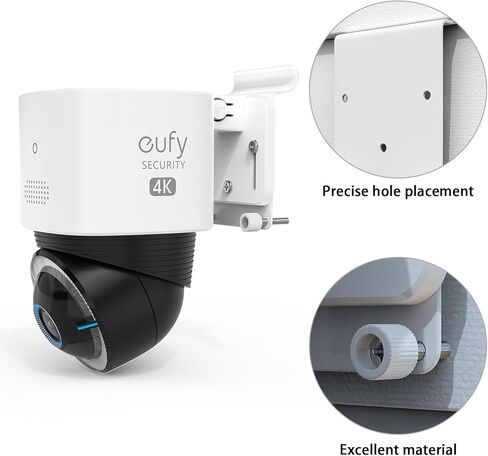 حامل مشابك جانبية من الفينيل لكاميرا أمان اللوحة الشمسية Eufy Security 4G LTE Cam S330 (عبوة واحدة، أبيض) in Kuwait