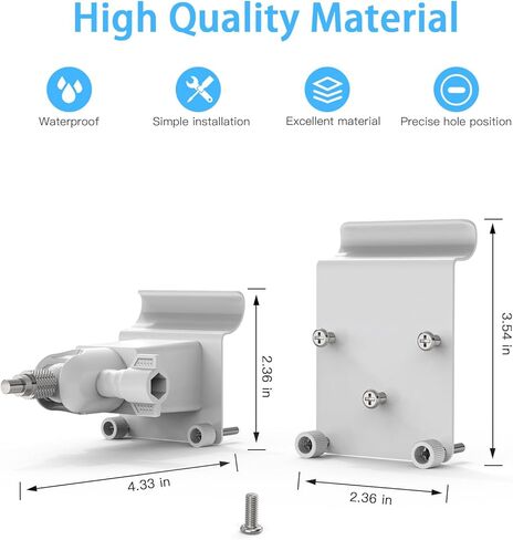 حامل مشابك جانبية من الفينيل لكاميرا أمان اللوحة الشمسية Eufy Security 4G LTE Cam S330 (عبوة واحدة، أبيض) in Kuwait