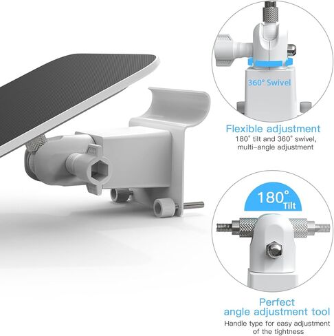 حامل مشابك جانبية من الفينيل لكاميرا أمان اللوحة الشمسية Eufy Security 4G LTE Cam S330 (عبوة واحدة، أبيض) in Kuwait