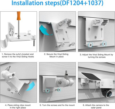 حامل مشابك جانبية من الفينيل لكاميرا أمان اللوحة الشمسية Eufy Security 4G LTE Cam S330 (عبوة واحدة، أبيض) in Kuwait
