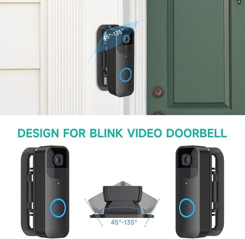 OLAIKE Adjustable Angle Mount for Blink Video Doorbell & Google Nest Doorbell (Wired/Battery), Door Mounting Bracket (45° to 135°) Adjustment, Wide Viewing Range, Doorbell Corner Mount Kit in Saudi Arabia