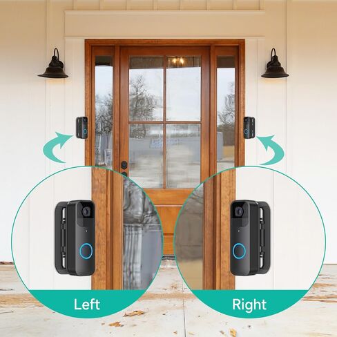 OLAIKE Adjustable Angle Mount for Blink Video Doorbell & Google Nest Doorbell (Wired/Battery), Door Mounting Bracket (45° to 135°) Adjustment, Wide Viewing Range, Doorbell Corner Mount Kit in Saudi Arabia