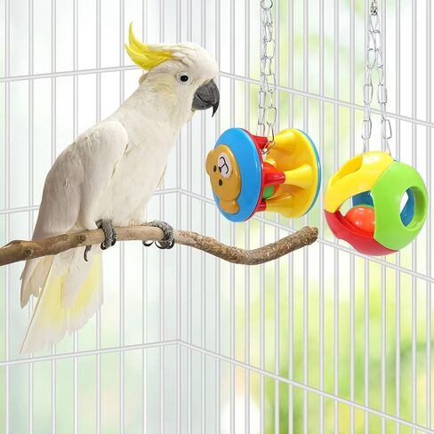 Bird Chew Foraging Toy Mini Sneakers Sports Shoes Toy with Bells for Parrot Parakeet Cockatiel Lovebird Conure Finch Canary African Grey Budgie Cage Accessories … in Saudi Arabia