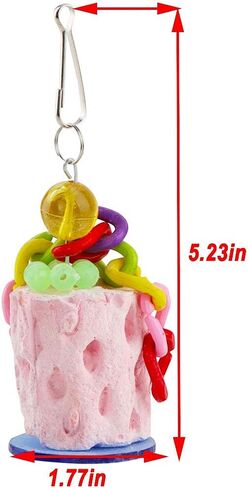 VTurboWay 2 Pack Bird Calcium Chew Toy Teeth Grinding Chew Treats for Bird Parrot Parakeet Cockatiel Conure Hamster Gerbil Rat Mouse Chinchilla Guinea Pig in Saudi Arabia