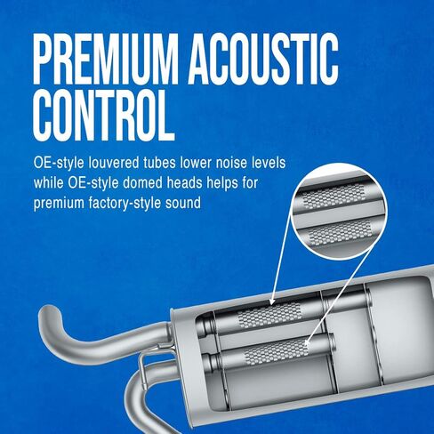 Walker Quiet-Flow SS 21396 Direct Fit Exhaust Muffler 2.5" Inlet (ID) 2.5" Outlet (ID) for Dodge Durango in Saudi Arabia