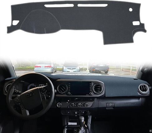 Dash Cover for Toyota Tacoma Accessories 2016 2017 2018 2019 2020 2021 2022 2023,Dashboard Cover Mat Custom Fit Center Console Cover Sunshield Protector Mat Pad (Black) in Saudi Arabia