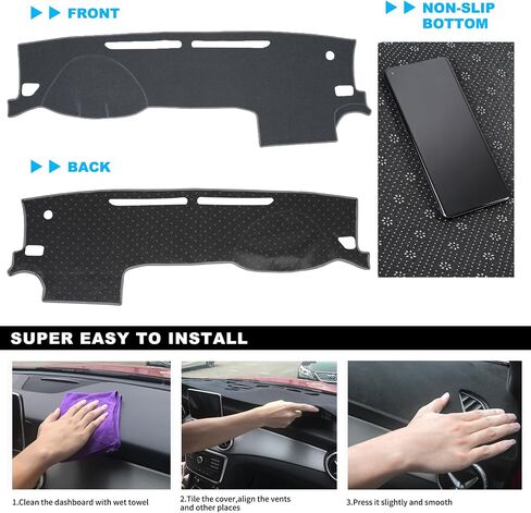Dash Cover for Toyota Tacoma Accessories 2016 2017 2018 2019 2020 2021 2022 2023,Dashboard Cover Mat Custom Fit Center Console Cover Sunshield Protector Mat Pad (Black) in Saudi Arabia