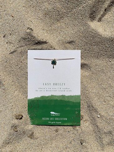 Lucky Feather Ocean Life Necklaces – Sterling Silver, 14k Gold Dipped VSCO Girl Necklace - Thoughtful Gift for Teen Girls and Young Women in Saudi Arabia