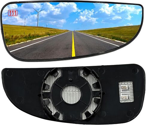 زجاج مرآة علوي مُسخن من جانب الركاب لـ Ram Promaster 1500 2500 3500 لعام 2014-2021، زجاج مرآة سحب مع حامل خلفي لـ CH1321376 in Kuwait