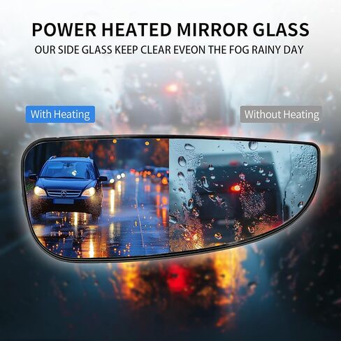 زجاج مرآة علوي مُسخن من جانب الركاب لـ Ram Promaster 1500 2500 3500 لعام 2014-2021، زجاج مرآة سحب مع حامل خلفي لـ CH1321376 in Kuwait