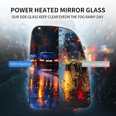 زجاج مرآة علوي مُسخن من جانب الركاب لـ Ram Promaster 1500 2500 3500 لعام 2014-2021، زجاج مرآة سحب مع حامل خلفي لـ CH1321376 in Kuwait