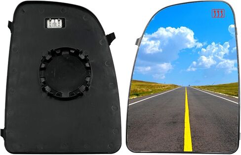 زجاج مرآة علوي مُسخن من جانب الركاب لـ Ram Promaster 1500 2500 3500 لعام 2014-2021، زجاج مرآة سحب مع حامل خلفي لـ CH1321376 in Kuwait