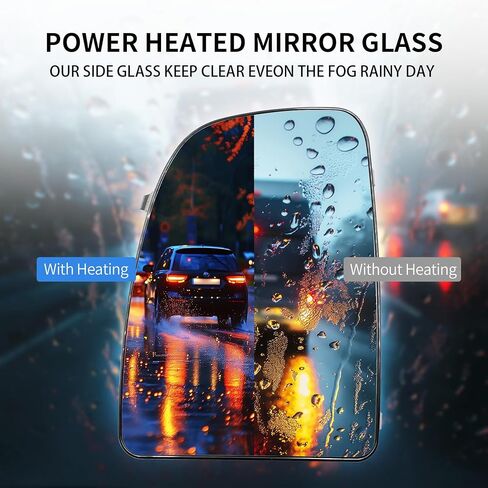 زجاج مرآة علوي مُسخن من جانب الركاب لـ Ram Promaster 1500 2500 3500 لعام 2014-2021، زجاج مرآة سحب مع حامل خلفي لـ CH1321376 in Kuwait