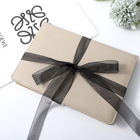 Sibba Wide Satin Ribbon Chiffon Sheer Ribbon Lace Gift Wrap Ribbons Present Ribbon Stationery Supplies Satin Ribbon for Mother's Day Wedding Bouquet Crafts Birthday Organza (Black) in Saudi Arabia