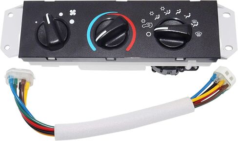 وحدة لوحة التحكم في المناخ HVAC AC A/C والسخان مع مفتاح محرك منفاخ متوافق مع Jeep TJ Wrangler 1999-2004 55037473AB HS-373 BL101 in Kuwait