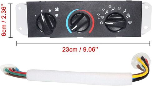 وحدة لوحة التحكم في المناخ HVAC AC A/C والسخان مع مفتاح محرك منفاخ متوافق مع Jeep TJ Wrangler 1999-2004 55037473AB HS-373 BL101 in Kuwait