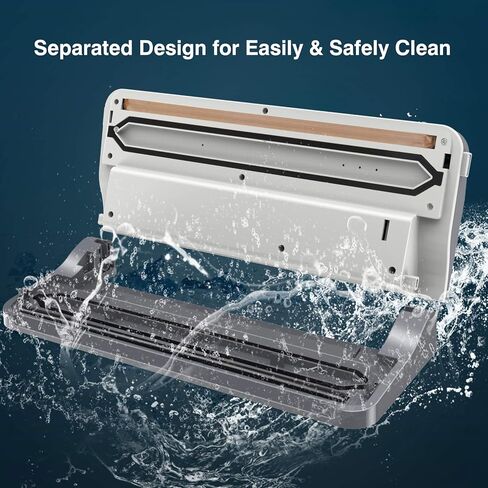 Vacuum Sealer Machine - MSAKE SJ-209 Food Savers for Food Preservation - Full Starter Kit | 4 Food Modes | Led Indicator Lights Panel | Separated and Stainless Design for Easy Clean | Compact Design in Saudi Arabia