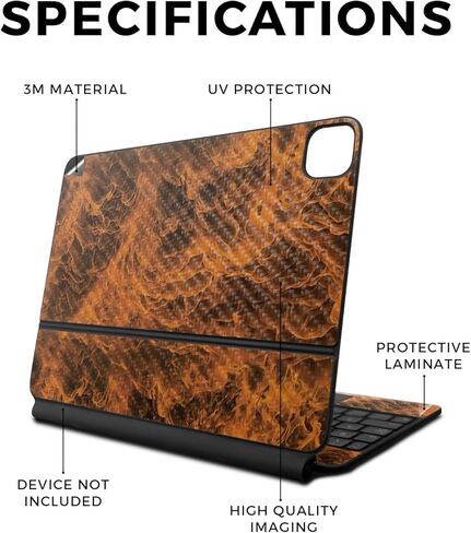 Skin Compatible with Apple Magic Keyboard for iPad Pro 13‑inch (M4) 2024 - Cafe Terrace at Night - Premium 3M Vinyl Protective Wrap Decal Cover - Easy to Apply | Crafted in The USA by MightySkins in Kuwait