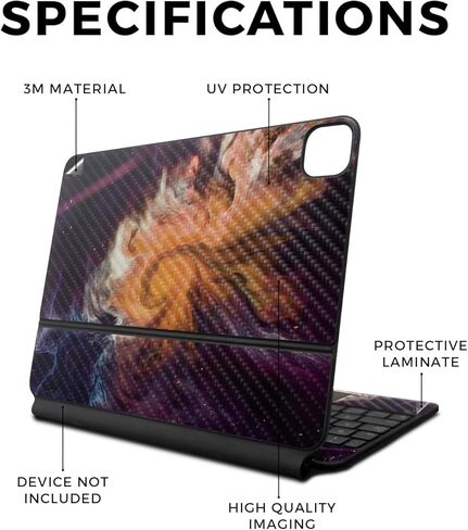 Skin Compatible with Apple Magic Keyboard for iPad Pro 13‑inch (M4) 2024 - Cafe Terrace at Night - Premium 3M Vinyl Protective Wrap Decal Cover - Easy to Apply | Crafted in The USA by MightySkins in Kuwait