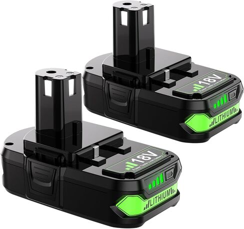 2Pack Upgraded 3500mAh Replacement for Ryobi 18V Battery Lithium Compatible with Ryobi 18 Volt Battery ONE+ Plus P102 P103 P104 P105 P107 P108 P109 Cordless Tools in Saudi Arabia