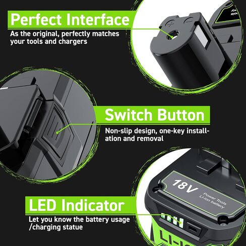 2Pack Upgraded 3500mAh Replacement for Ryobi 18V Battery Lithium Compatible with Ryobi 18 Volt Battery ONE+ Plus P102 P103 P104 P105 P107 P108 P109 Cordless Tools in Saudi Arabia
