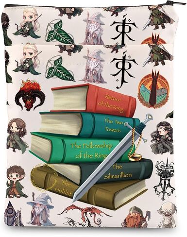 KEYCHIN Hobbit Series Book Sleeve Hobbit Bookish Gifts Elven Green Tree Leaf Book Cover حامي لدودة الكتب Booknerd (Bobbit-BS) in Saudi Arabia