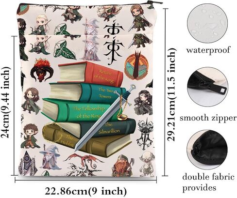 KEYCHIN Hobbit Series Book Sleeve Hobbit Bookish Gifts Elven Green Tree Leaf Book Cover حامي لدودة الكتب Booknerd (Bobbit-BS) in Saudi Arabia