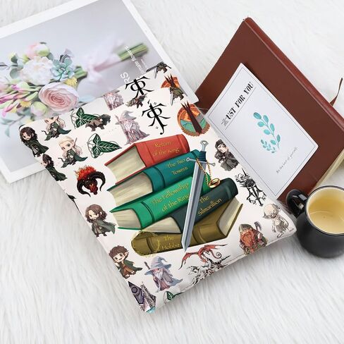 KEYCHIN Hobbit Series Book Sleeve Hobbit Bookish Gifts Elven Green Tree Leaf Book Cover حامي لدودة الكتب Booknerd (Bobbit-BS) in Saudi Arabia