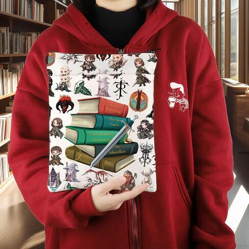 KEYCHIN Hobbit Series Book Sleeve Hobbit Bookish Gifts Elven Green Tree Leaf Book Cover حامي لدودة الكتب Booknerd (Bobbit-BS) in Saudi Arabia