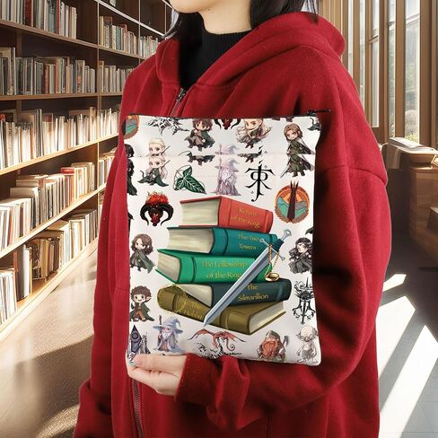 KEYCHIN Hobbit Series Book Sleeve Hobbit Bookish Gifts Elven Green Tree Leaf Book Cover حامي لدودة الكتب Booknerd (Bobbit-BS) in Saudi Arabia