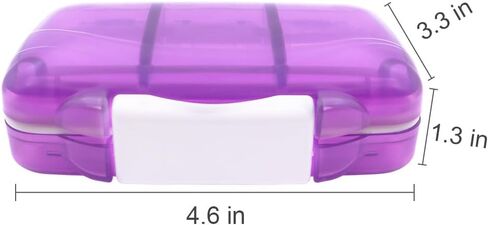Airtight Pill Case Travel Pill Organizer Large Pill Dispenser Daily Pill Box Portable Vitamin Sorter 7 Compartment Container Moistureproof Daily Medicine for Pocket Purse (Blue) in Saudi Arabia