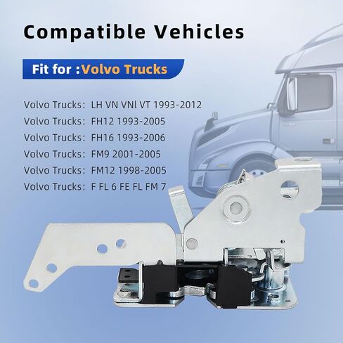 Door Lock Latch Assy Compatible with Volvo Truck LH VN VNl VT 1993-2012 FM9 2001-2005 FM12 1998-2005 FH12 1993-2005 FH16 1993-2006 Replace 20588325 8143652 (Driver Side) in Kuwait