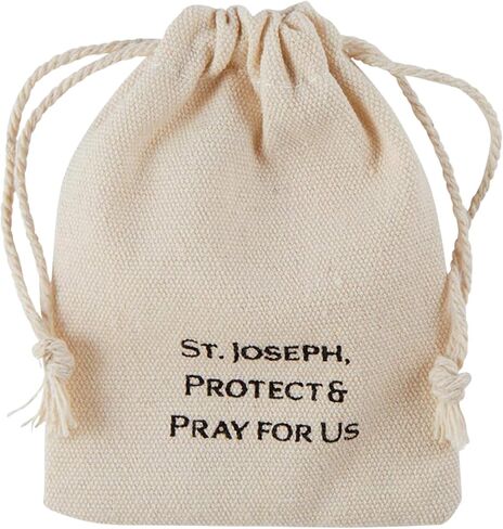 Needzo Saint Joseph The Protector Corded Wood Rosary in Small Canvas Travel Bag, Catholic Prayer Beads with Carrying Case, 16 Inches in Saudi Arabia