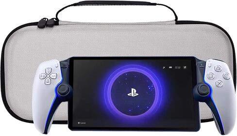 حقيبة حمل ذات هيكل صلب لمشغل Playstation Portal Remote مع وظيفة حامل دعامة مدمجة، صندوق فقط. (رمادي) in Saudi Arabia