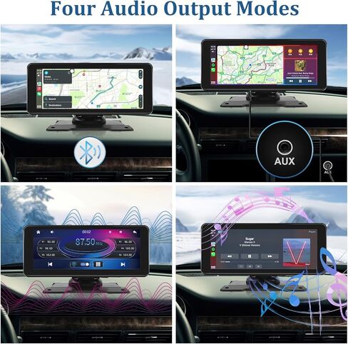 كاميرا احتياطية مع شاشة لمس 6.86 بوصة، شاشة محمولة لوسائط السيارة، تشغيل سلكي للسيارة وAndroid Auto، مقاومة للماء، لوحة ترخيص احتياطية للرؤية الخلفية، طقم كاميرا عكسية، للسيارات والشاحنات وسيارات الدفع الرباعي in Kuwait