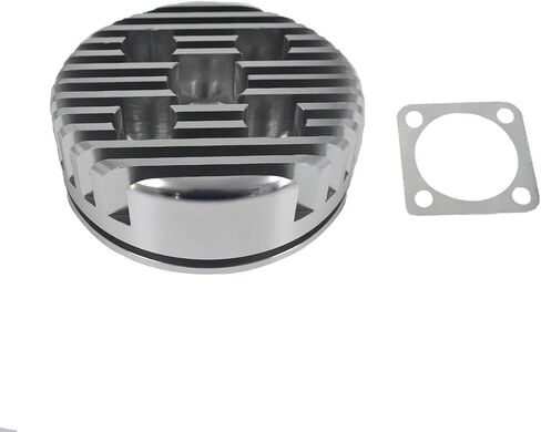 JRL CNC Cylinder Head for Racing 66cc/80cc Engine (Silver) in Saudi Arabia