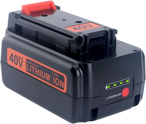بطارية بديلة Lasica 40 فولت MAX LBX2040 متوافقة مع أدوات بلاك اند ديكر 36/40 فولت ماكس اللاسلكية LCS1240B LST136 LCC140 LCC340C LSWV36 LCS40 LSW40C بديلة لبطارية بلاك ديكر 40 فولت in Kuwait