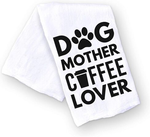 Handmade Funny Kitchen Towel - 100% Cotton Funny Cat Dish Towel - 28x28 Inch Perfect for Housewarming Cat Dog Lovers - Christmas - Pet Lovers Gift (Cat Mother Wine Lover) in Saudi Arabia