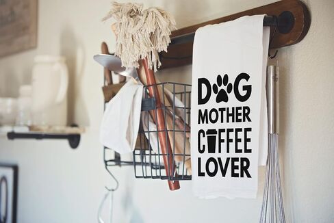 Handmade Funny Kitchen Towel - 100% Cotton Funny Cat Dish Towel - 28x28 Inch Perfect for Housewarming Cat Dog Lovers - Christmas - Pet Lovers Gift (Cat Mother Wine Lover) in Saudi Arabia