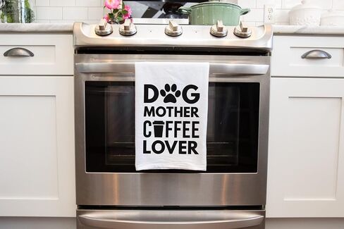 Handmade Funny Kitchen Towel - 100% Cotton Funny Cat Dish Towel - 28x28 Inch Perfect for Housewarming Cat Dog Lovers - Christmas - Pet Lovers Gift (Cat Mother Wine Lover) in Saudi Arabia